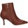 Schuhe Damen Ankle Boots Francescomilano A08-06A Stiefeletten Frau Braun