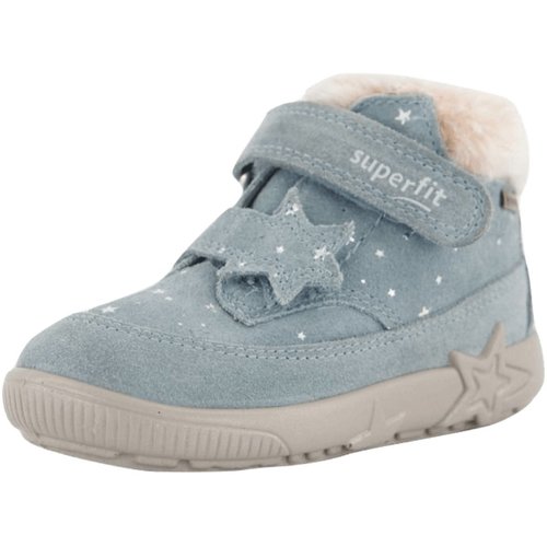 Schuhe Mädchen Babyschuhe Superfit Klettstiefel hell 1-006445-7500 Starlight Blau