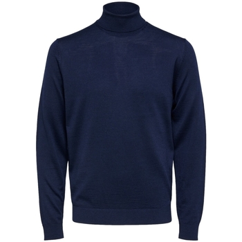 Kleidung Herren Pullover Selected Town Merino - Navy Blazer Blau
