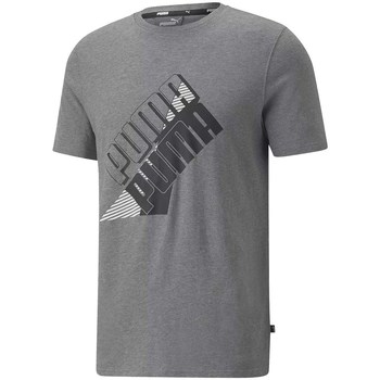 Kleidung Herren T-Shirts Puma Power Logo Tee Grau
