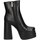 Schuhe Damen Ankle Boots Exé Shoes Exe' MJ1166-X9969 Stiefeletten Frau Schwarzer Krokus Schwarz