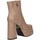 Schuhe Damen Ankle Boots Exé Shoes Exe' MJ1166-X9969 Stiefeletten Frau Beige Krokus Beige