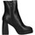 Schuhe Damen Ankle Boots Exé Shoes Exe' W1966-D23 Stiefeletten Frau SCHWARZ Schwarz