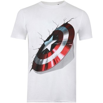 Kleidung Herren Langarmshirts Captain America  Weiss
