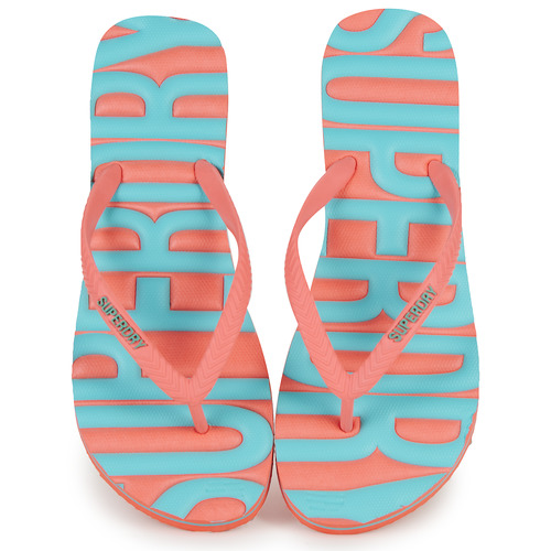 Superdry VINTAGE VEGAN FLIP FLOP Blau / Rosa