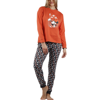 Kleidung Damen Pyjamas/ Nachthemden Admas Pyjama Outfit Hose Top Langarm Minnie Legend Disney Orange