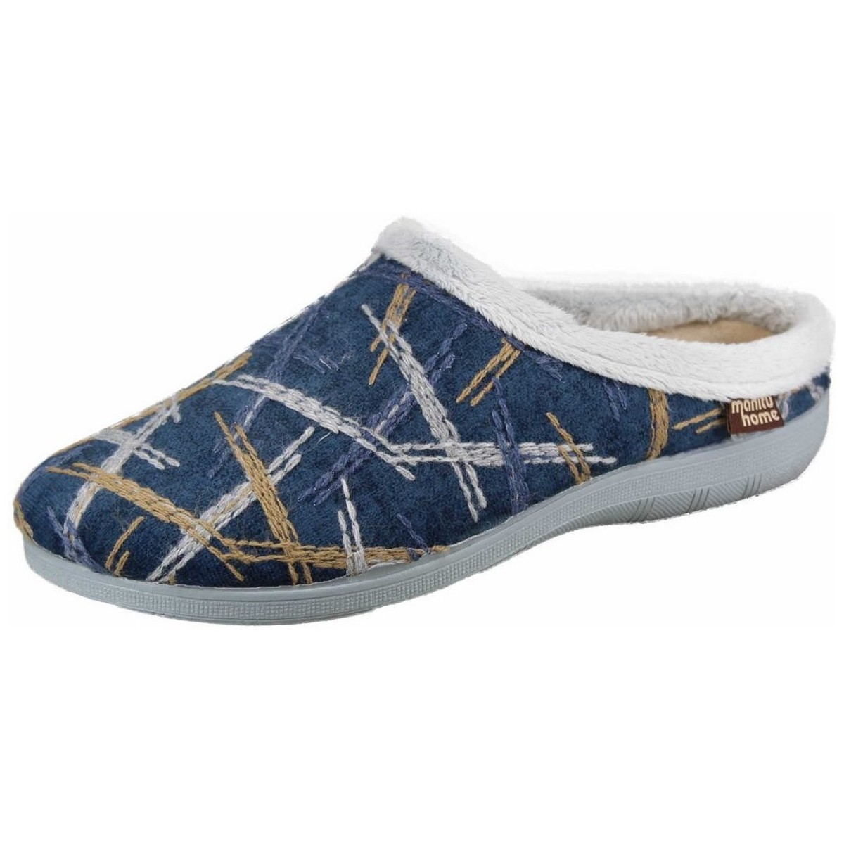 Schuhe Jungen Hausschuhe Manitu marine (jeans) 320077-05 Blau