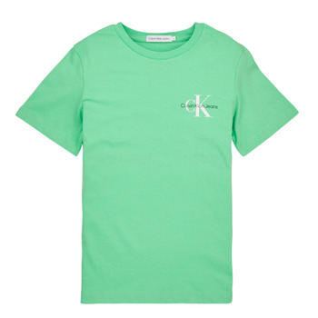 Kleidung Jungen T-Shirts Calvin Klein Jeans CHEST MONOGRAM TOP Grün