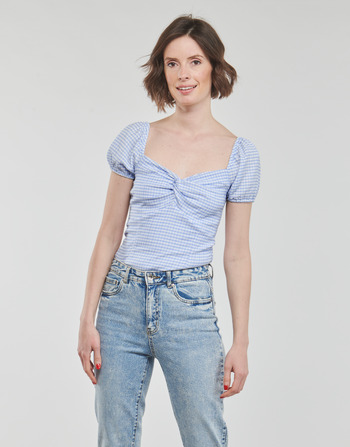 Guess SS LAZIZE KNOT TOP Weiss / Blau