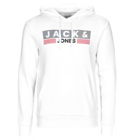 Kleidung Herren Sweatshirts Jack & Jones JJECORP LOGO SWEAT HOOD Weiss