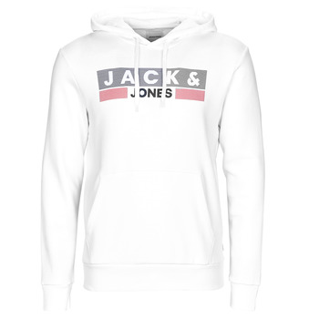 Kleidung Herren Sweatshirts Jack & Jones JJECORP LOGO SWEAT HOOD Weiss