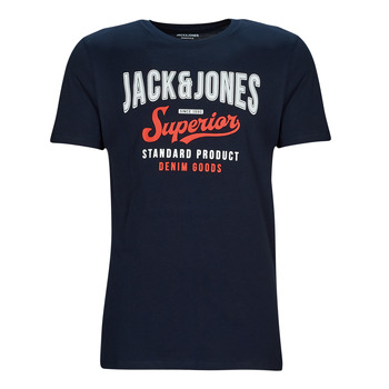 Kleidung Herren T-Shirts Jack & Jones JJELOGO TEE SS O-NECK Marine