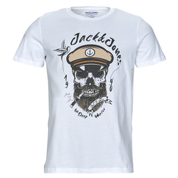 Kleidung Herren T-Shirts Jack & Jones JORROXBURY TEE SS CREW NECK Weiss