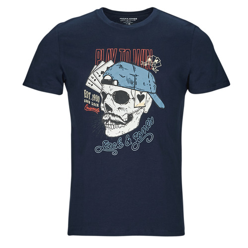 Kleidung Herren T-Shirts Jack & Jones JORROXBURY TEE SS CREW NECK Marine