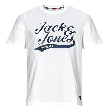 Kleidung Herren T-Shirts Jack & Jones JORTREVOR UPSCALE SS TEE CREW NECK Weiss