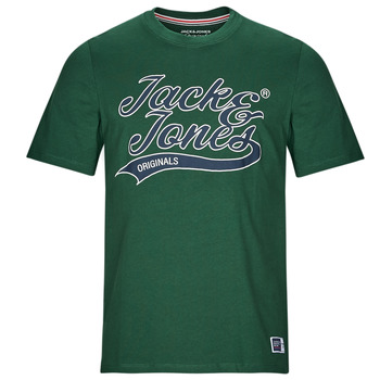 Kleidung Herren T-Shirts Jack & Jones JORTREVOR UPSCALE SS TEE CREW NECK Grün