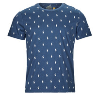 Kleidung Herren T-Shirts Polo Ralph Lauren SLEEPWEAR-S/S CREW-SLEEP-TOP Blau / Creme
