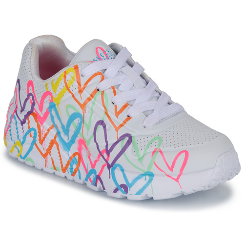 Schuhe Mädchen Sneaker Low Skechers UNO LITE BASKETS Weiss / Multicolor
