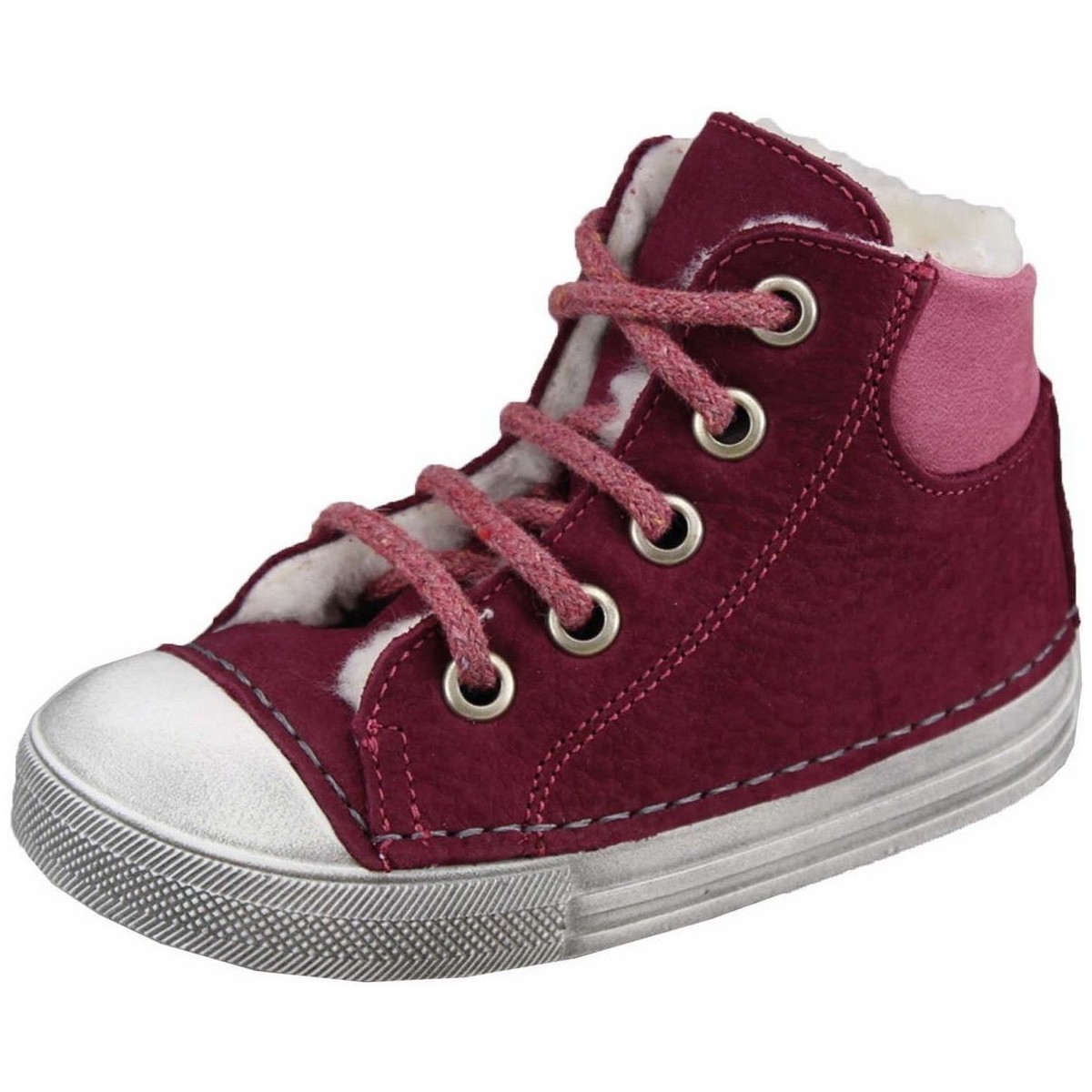 Schuhe Mädchen Babyschuhe Däumling Schnuerstiefel barolo (heide-brombeere) 100351M-01-22 Rot
