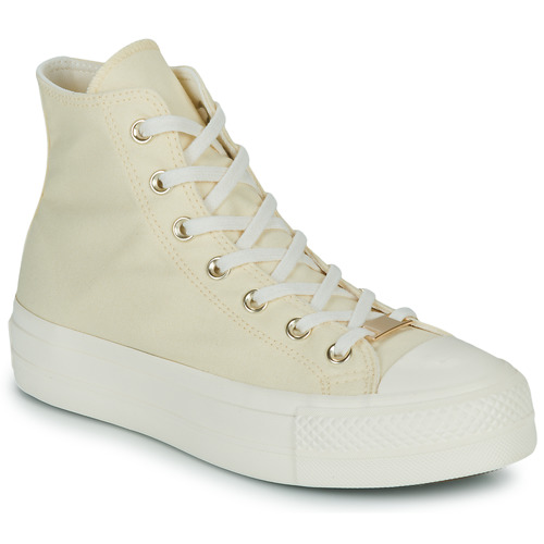 Schuhe Damen Sneaker High Converse CHUCK TAYLOR ALL STAR LIFT HI Beige / Weiss