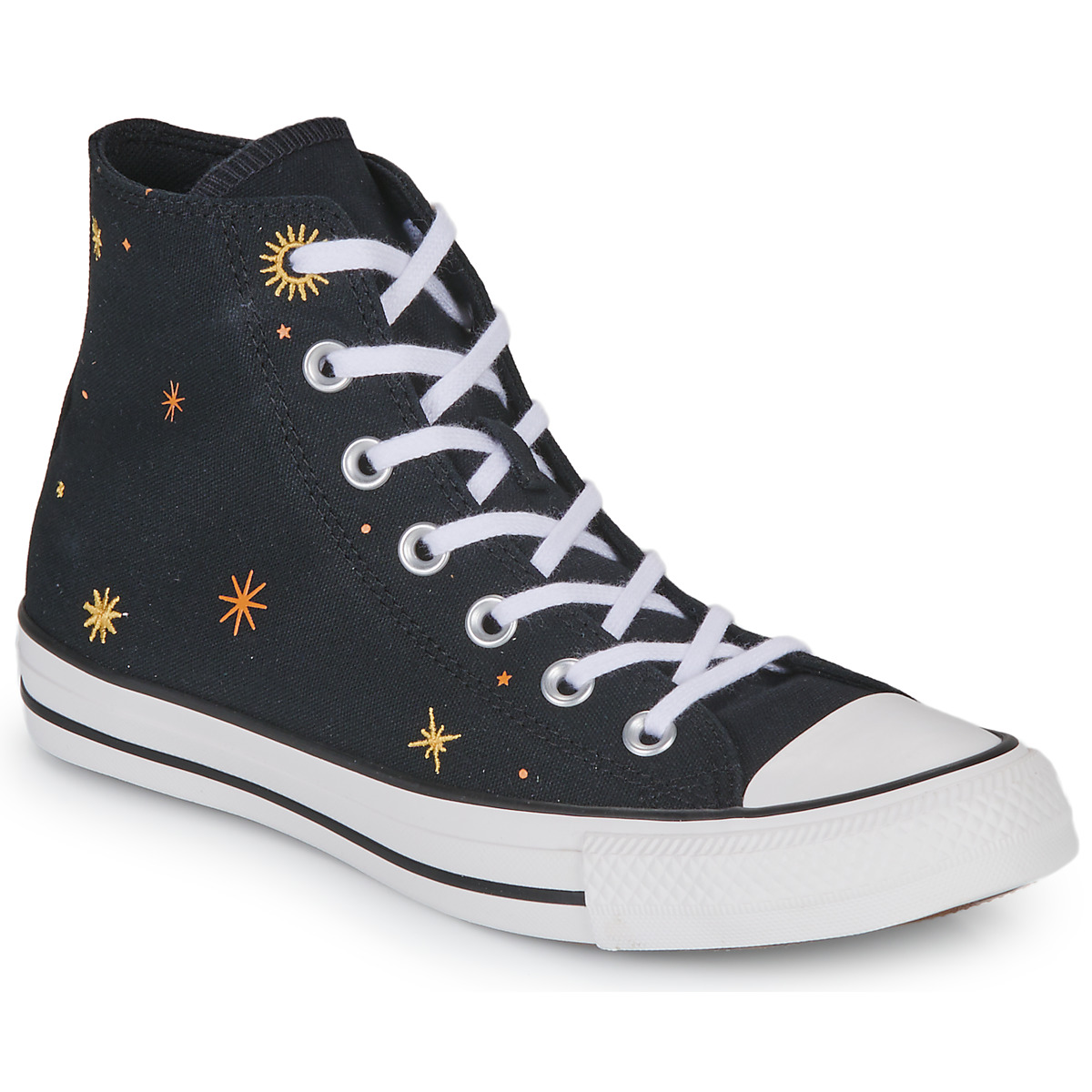 Schuhe Damen Sneaker High Converse CHUCK TAYLOR ALL STAR HI Schwarz / Gelb / Weiss