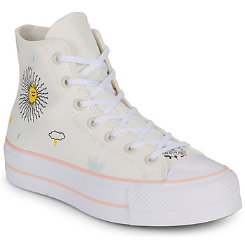 Schuhe Damen Sneaker High Converse CHUCK TAYLOR ALL STAR LIFT PLATFORM SUMMER FLORALS-EGRET/CHEEKY Weiss