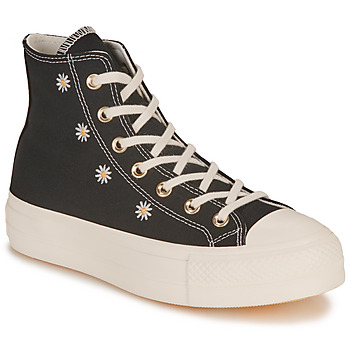 Schuhe Damen Sneaker High Converse CHUCK TAYLOR ALL STAR LIFT-FESTIVAL- CROCHET Schwarz