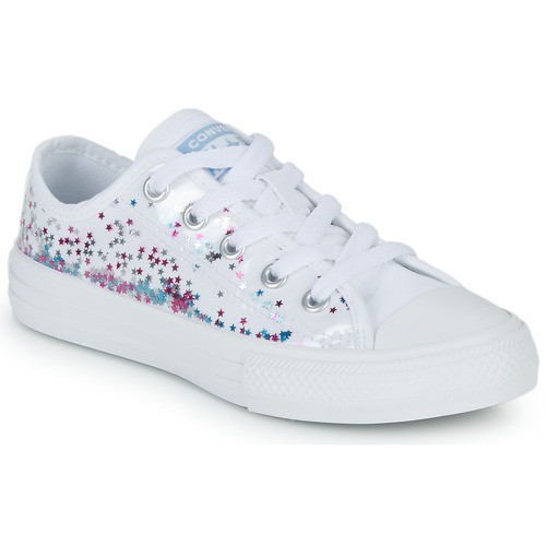 Schuhe Mädchen Sneaker Low Converse CHUCK TAYLOR ALL STAR ENCAPSULATED GLITTER OX Weiss / Multicolor