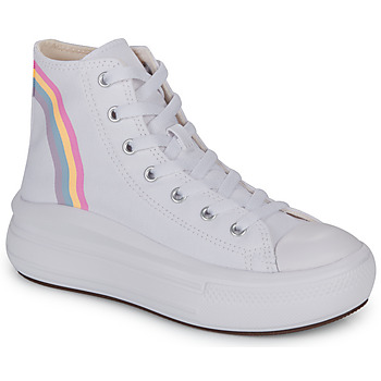 Schuhe Mädchen Sneaker High Converse CHUCK TAYLOR ALL STAR MOVE PLATFORM RAINBOW CLOUD HI Weiss / Multicolor
