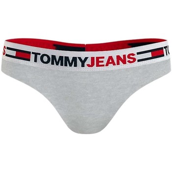 Unterwäsche Damen Strings Tommy Jeans Logo waistband thong Grau