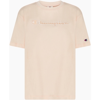 Kleidung Damen T-Shirts Champion T-shirt femme  Rochester Logo Rosa