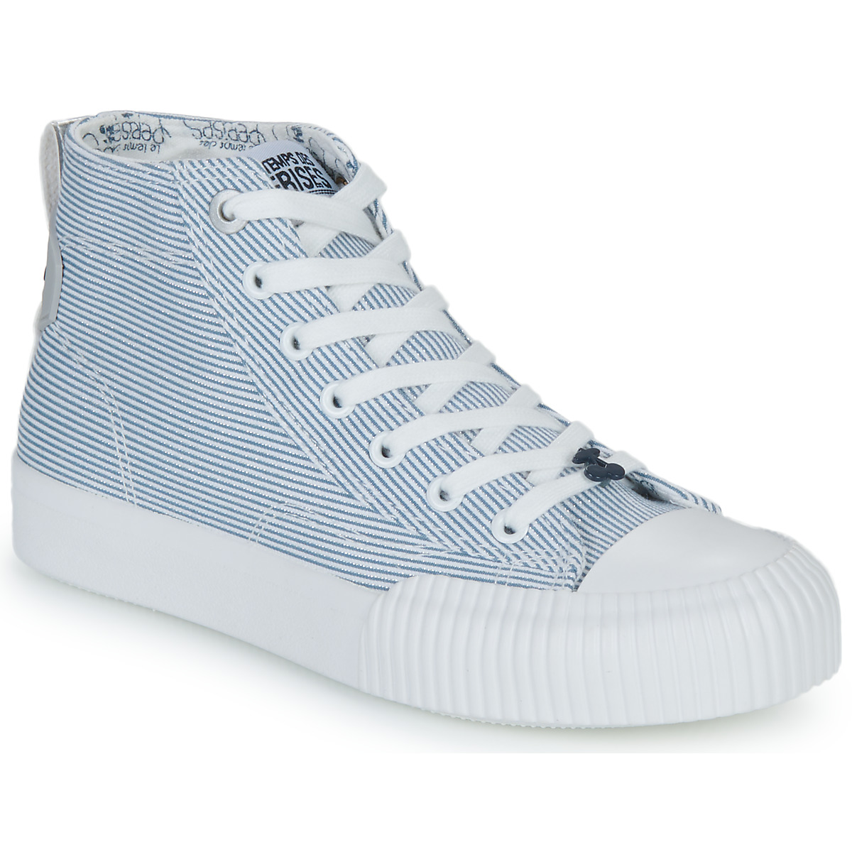 Schuhe Damen Sneaker High Le Temps des Cerises HARLOW Blau / Weiss