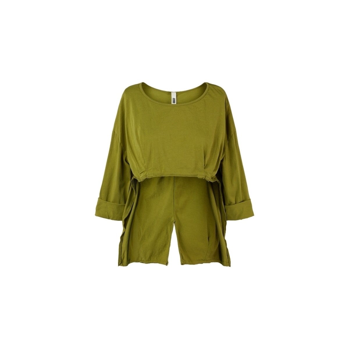 Kleidung Damen Tops / Blusen Wendy Trendy Top 110809 - Olive Grün