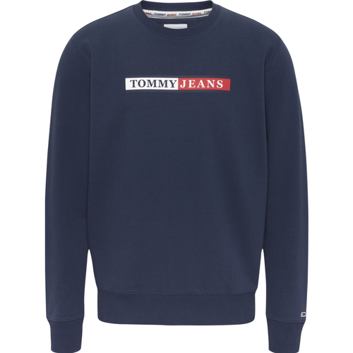 Kleidung Herren Sweatshirts Tommy Jeans Reg Essential Graphic Crew Sweater Blau