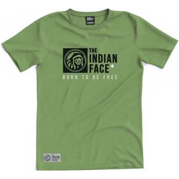 Kleidung T-Shirts The Indian Face Born to be Free Grün