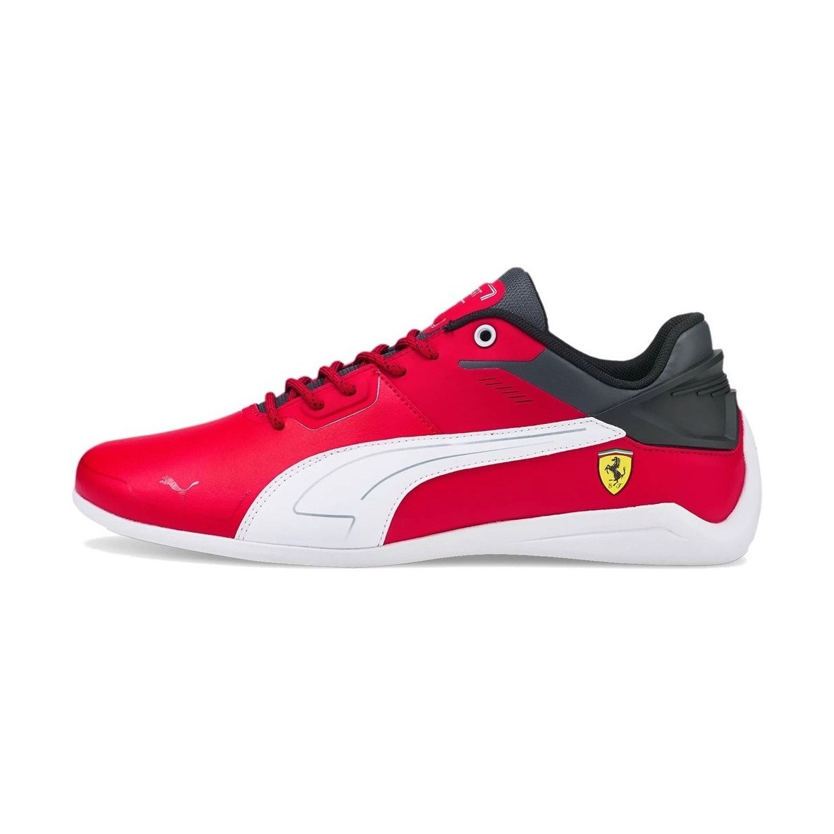 Schuhe Herren Sneaker Low Puma Ferrari Drift Cat Delta Weiß, Rot