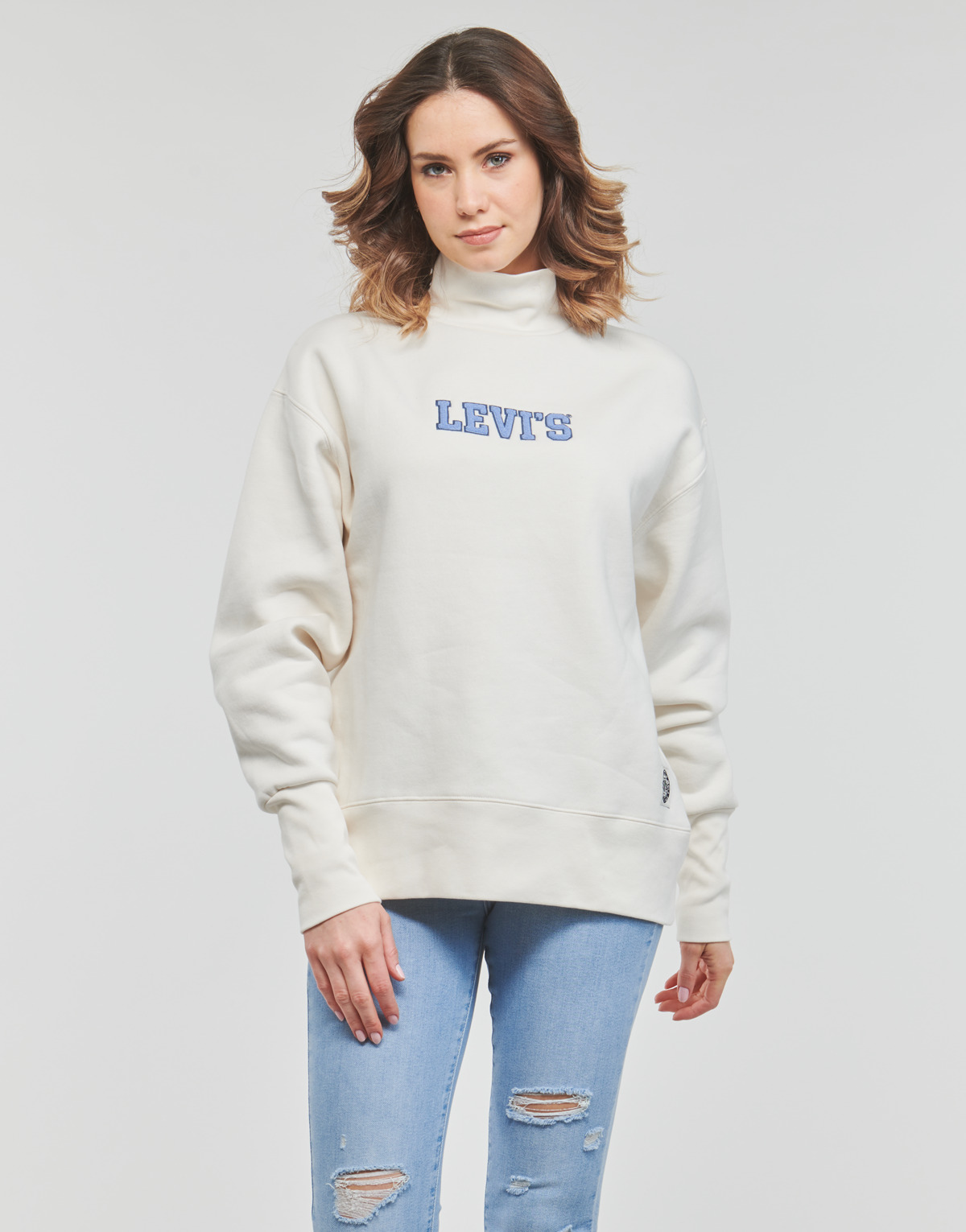 Kleidung Damen Sweatshirts Levi's GRAPHIC GARDENIA CREW Weiss