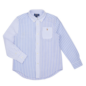 Kleidung Jungen Langärmelige Hemden Polo Ralph Lauren LS3BDPPPKT-SHIRTS-SPORT SHIRT Blau / Himmelsfarbe / Weiss