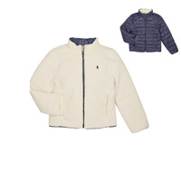 Kleidung Jungen Daunenjacken Polo Ralph Lauren DIVERSIONJKT-OUTERWEAR-COAT Marine / Weiss