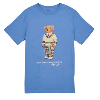 Kleidung Kinder T-Shirts Polo Ralph Lauren SS CN-KNIT SHIRTS Blau