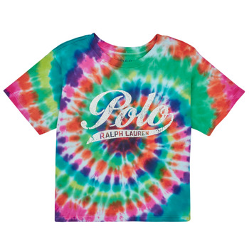 Kleidung Mädchen T-Shirts Polo Ralph Lauren CROP TEE-KNIT SHIRTS-T-SHIRT Multicolor