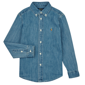 Kleidung Kinder Langärmelige Hemden Polo Ralph Lauren LS BD-TOPS-SHIRT Blau