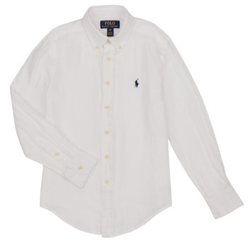 Kleidung Kinder Langärmelige Hemden Polo Ralph Lauren CLBDPPC-SHIRTS-SPORT SHIRT Weiss