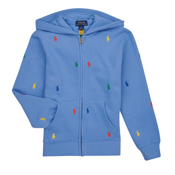 Kleidung Jungen Sweatshirts Polo Ralph Lauren LS FZ HD-KNIT SHIRTS-SWEATSHIRT Blau / Himmelsfarbe