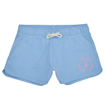 Kleidung Mädchen Shorts / Bermudas Polo Ralph Lauren PREPSTER SHT-SHORTS-ATHLETIC Blau / Himmelsfarbe / Rosa