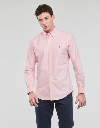 Kleidung Herren Langärmelige Hemden Polo Ralph Lauren CHEMISE COUPE DROITE EN OXFORD Rosa / Pink
