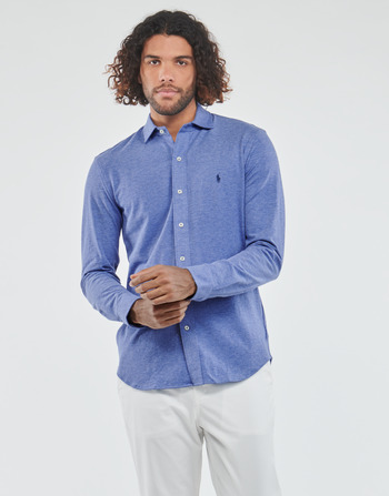Kleidung Herren Langärmelige Hemden Polo Ralph Lauren CHEMISE COUPE DROITE Blau / Navy