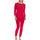 Kleidung Damen Pyjamas/ Nachthemden Lisca Pyjama Hausanzug Hose Top Langarm Flamenco Rot