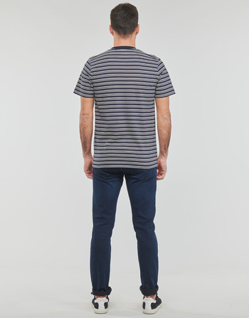 Selected SLHANDY STRIPE SS O-NECK TEE W Marine / Weiss