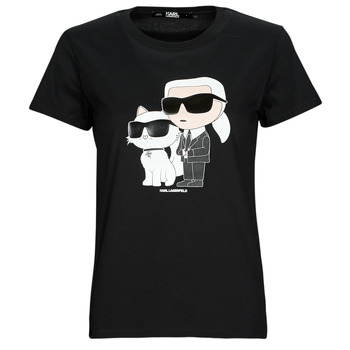 Kleidung Damen T-Shirts Karl Lagerfeld IKONIK 2.0 T-SHIRT Schwarz